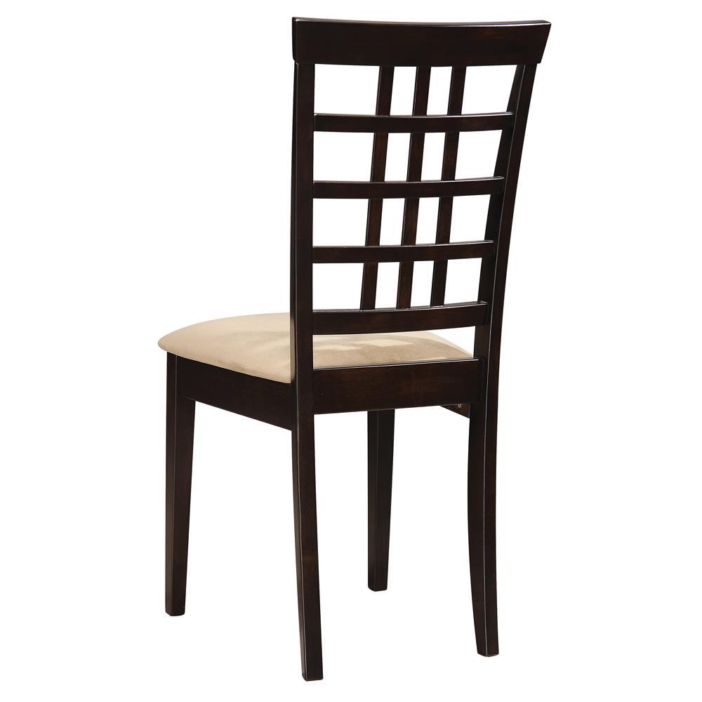 Kelso Lattice Back Dining Chairs Cappuccino (Set of 2). Picture 8