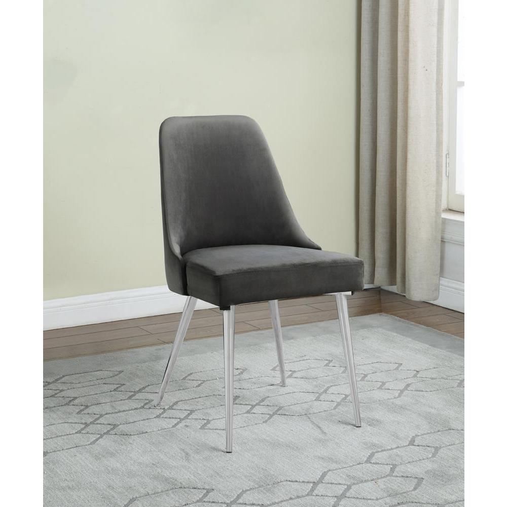 Cabianca Curved Back Side Chairs Grey (Set of 2). Picture 1