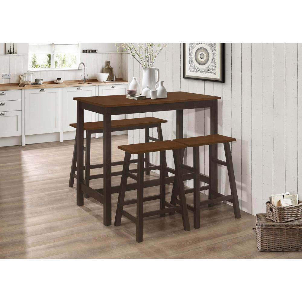Connie 4-piece Counter Height Set Chestnut and Dark Brown. Picture 18