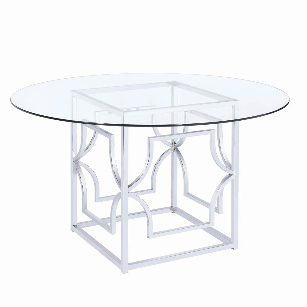 Starlight Dining Table Base Chrome. Picture 1