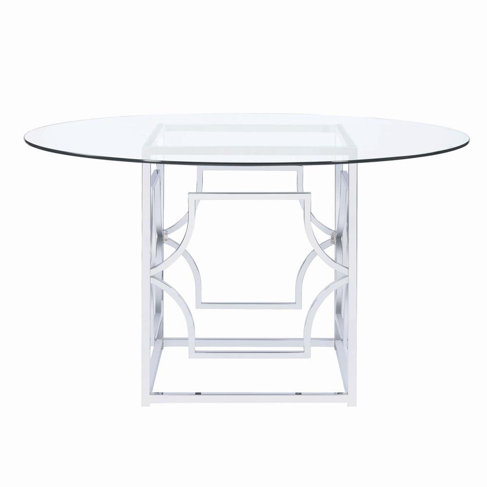 Starlight Dining Table Base Chrome. Picture 2