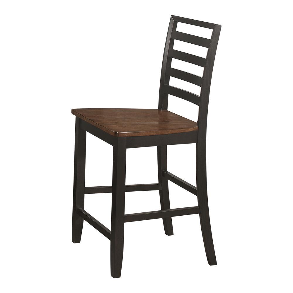 Sanford Ladder Back Counter Height Stools Cinnamon and Espresso (Set of 2). Picture 1