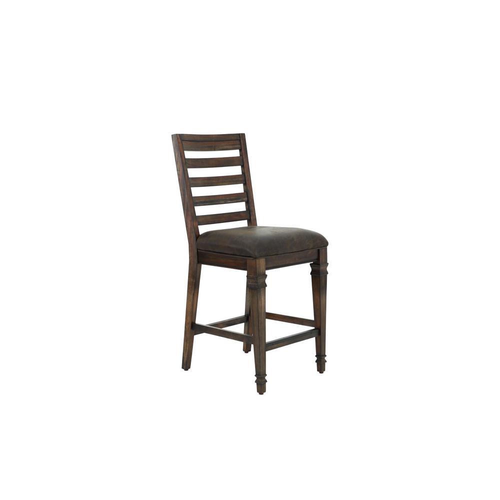 Avenue Ladder Back Counter Height Chairs Brown (Set of 2). Picture 1