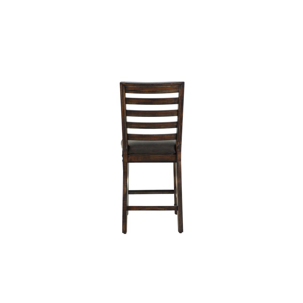 Avenue Ladder Back Counter Height Chairs Brown (Set of 2). Picture 4