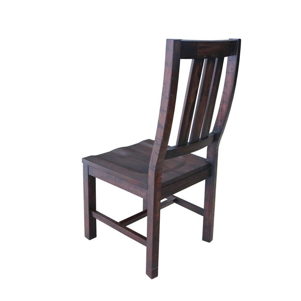 Calandra Slat Back Side Chairs Vintage Java (Set of 2). Picture 5