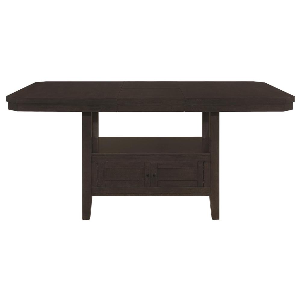 Prentiss Rectangular Counter Height Table with Butterfly Leaf Cappuccino. Picture 5