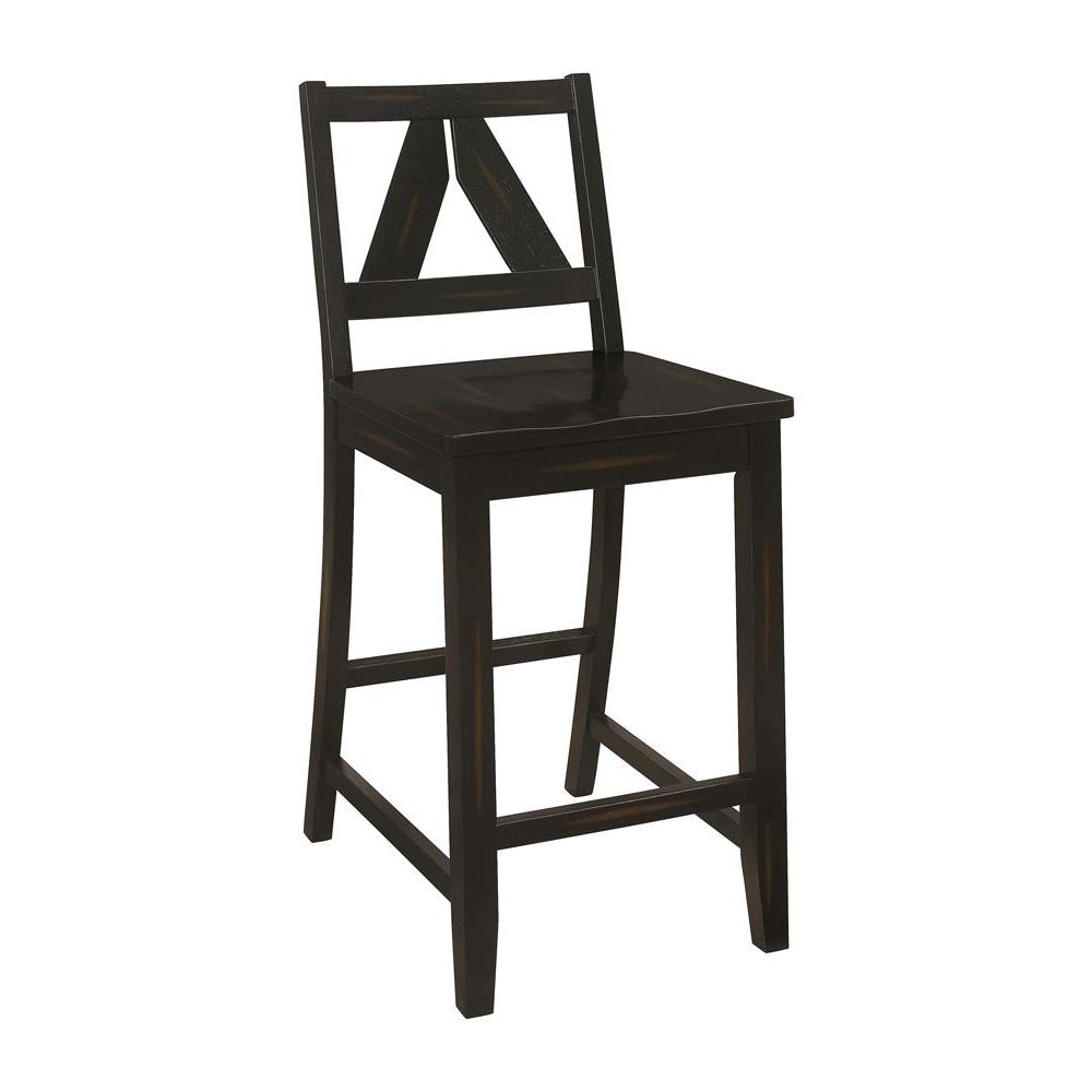Bairn Counter Height Stools Black Sand with Low Back (Set of 2). Picture 2