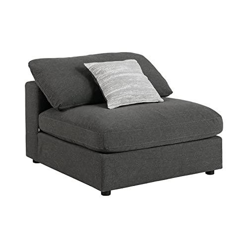 Serene 4-piece Upholstered Modular Sectional Charcoal. Picture 3