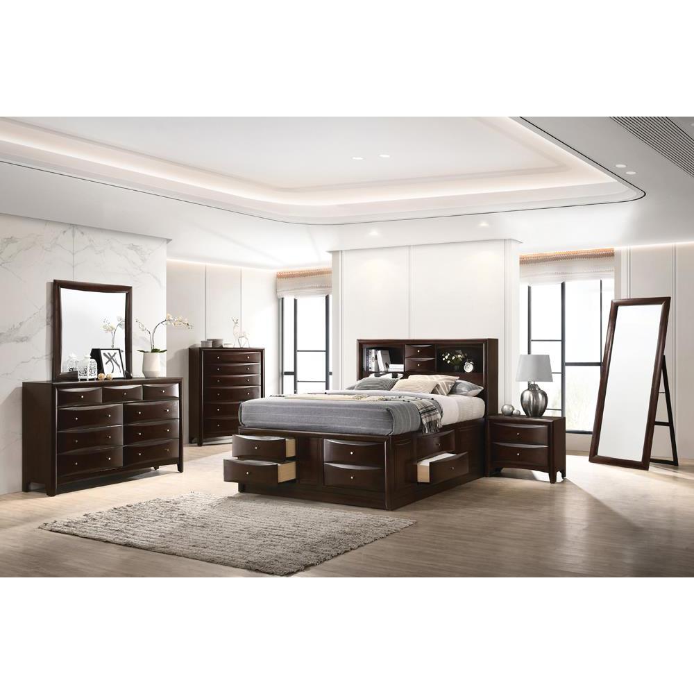 Phoenix 10-drawer California King Bed Deep Cappuccino. Picture 2