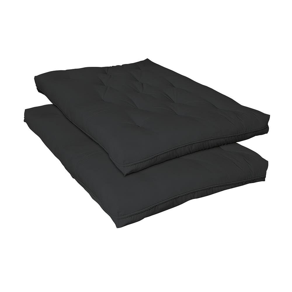 9" Deluxe Innerspring Futon Pad Black. Picture 1