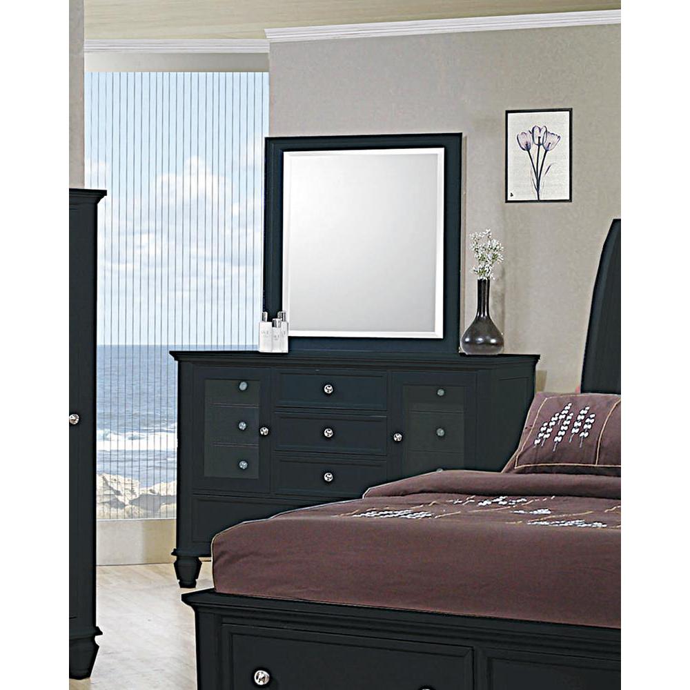 Sandy Beach Vertical Dresser Mirror Black. Picture 3