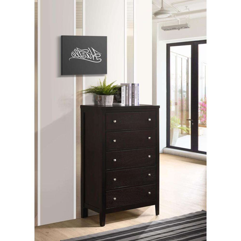 Carlton 5-drawer Rectangular Chest Cappuccino. Picture 1