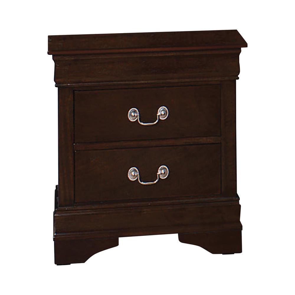 Louis Philippe 2-drawer Nightstand Cappuccino. Picture 1