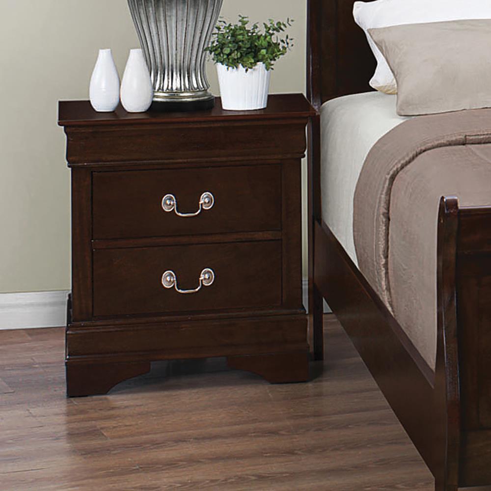 Louis Philippe 2-drawer Nightstand Cappuccino. Picture 3