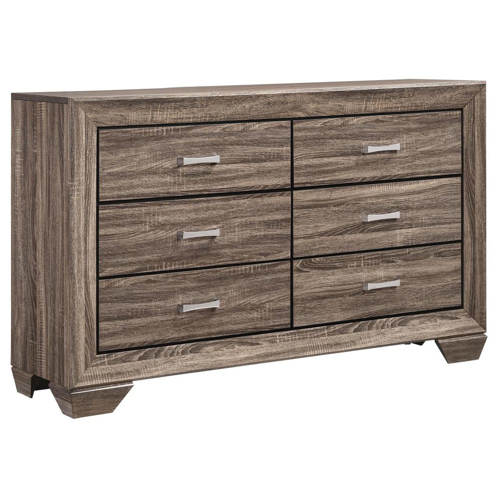 Kauffman 6-drawer Dresser Washed Taupe. Picture 2
