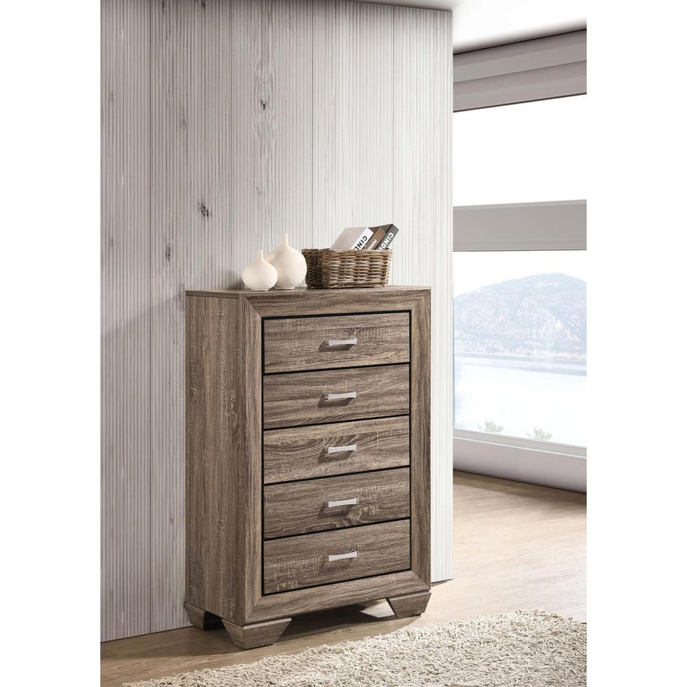 Kauffman 5-drawer Chest Washed Taupe. Picture 1