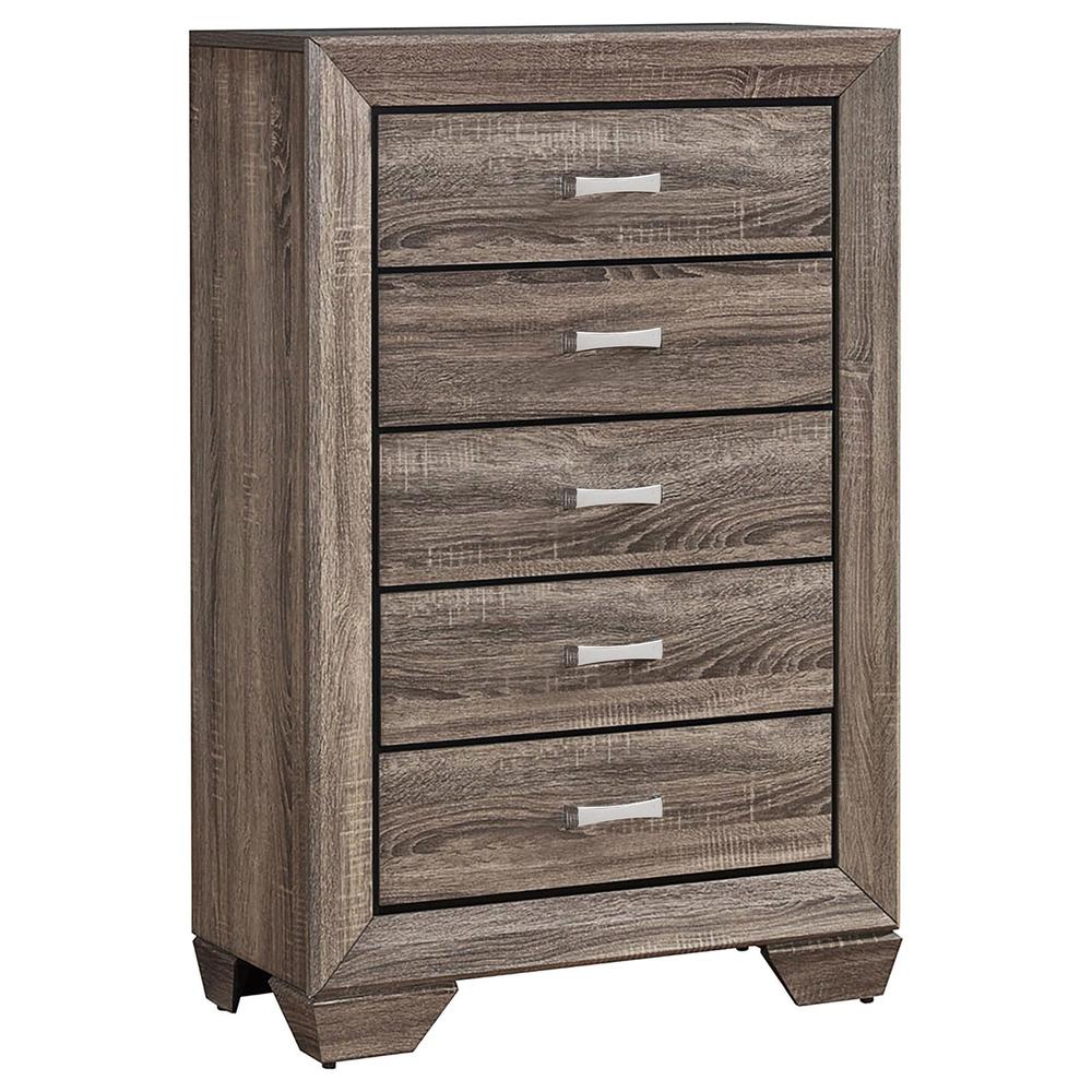 Kauffman 5-drawer Chest Washed Taupe. Picture 2
