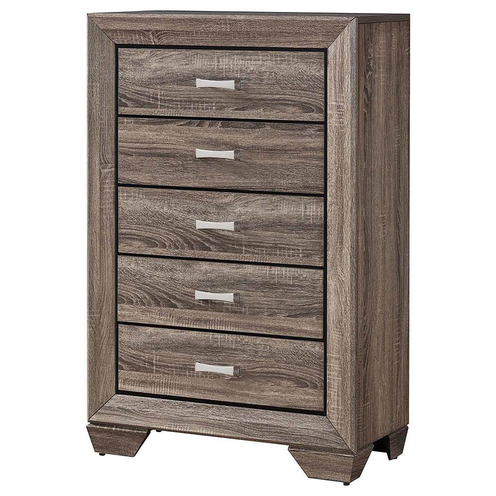 Kauffman 5-drawer Chest Washed Taupe. Picture 4