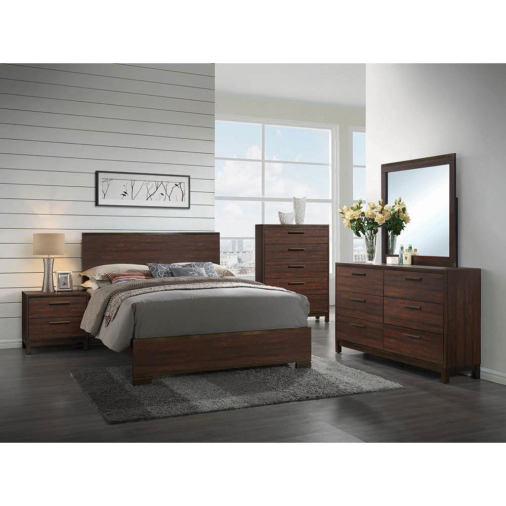 Edmonton Eastern King Panel Bed Rustic Tobacco. Picture 1