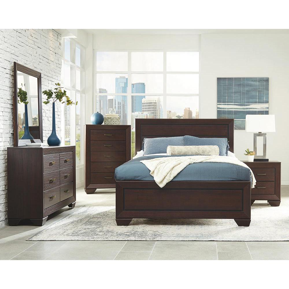 Kauffman Bedroom Set With High Straight Headboard. The main picture.