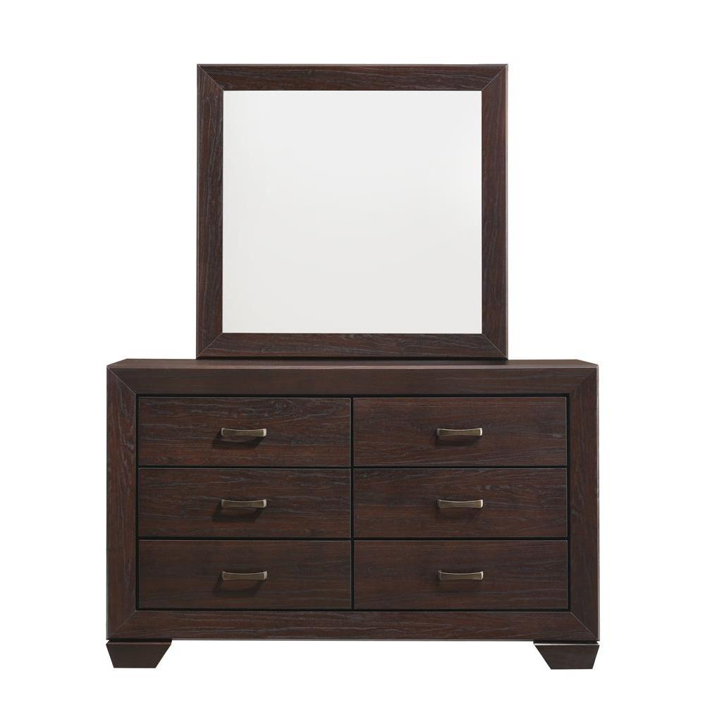 Kauffman Rectangular Dresser Mirror Dark Cocoa. Picture 6