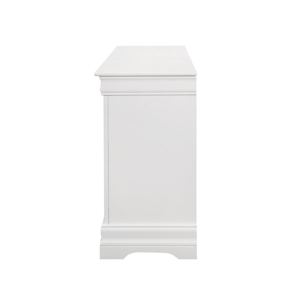 Louis Philippe 6-drawer Dresser White. Picture 7