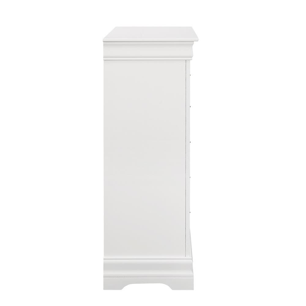 Louis Philippe 5-drawer Chest White. Picture 7