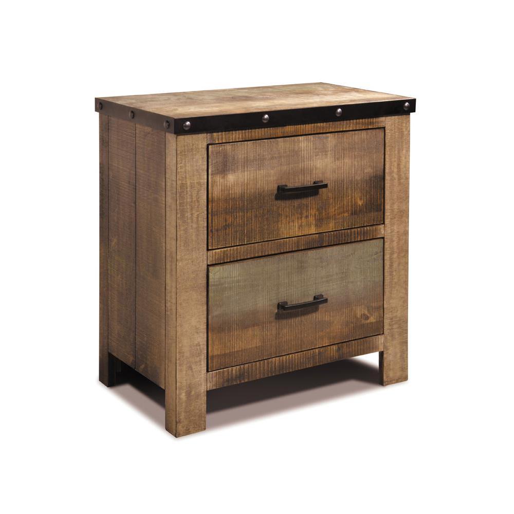 Sembene 2-drawer Nightstand Antique Multi-color. Picture 1