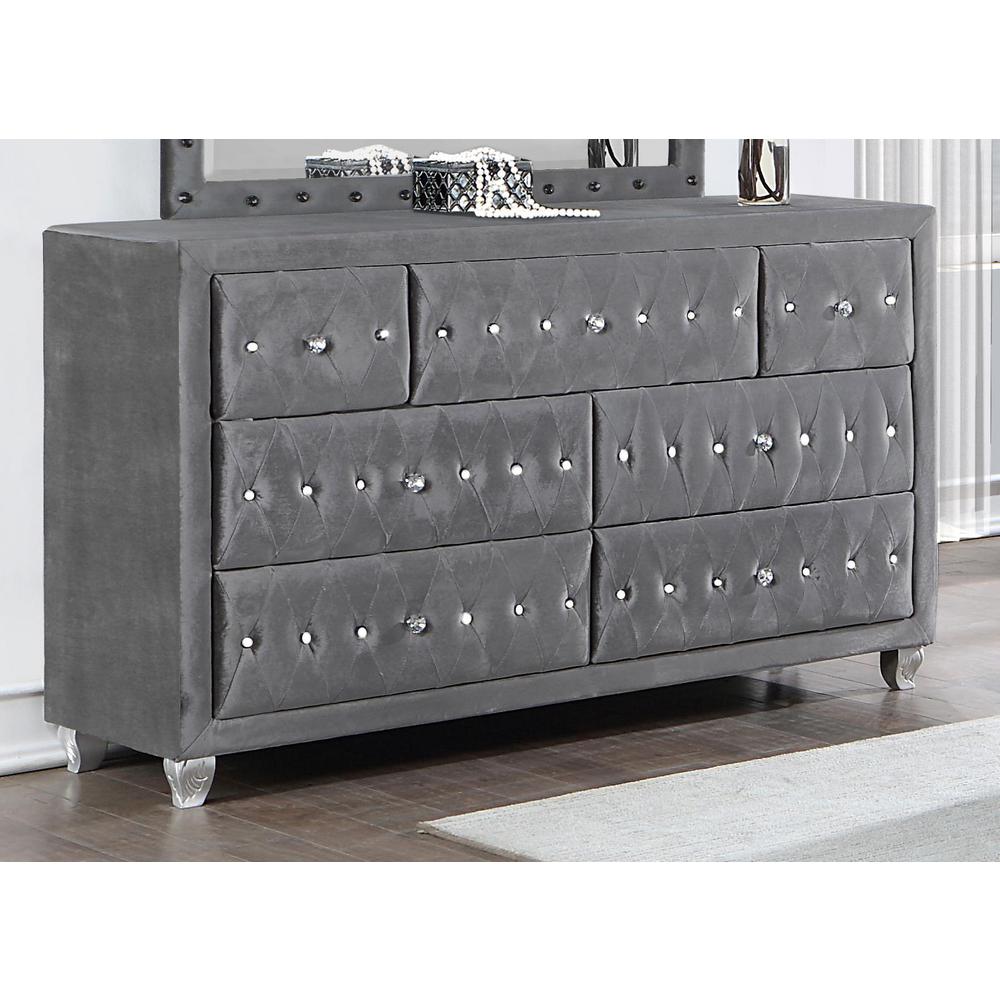 Deanna 7-drawer Rectangular Dresser Grey. Picture 1