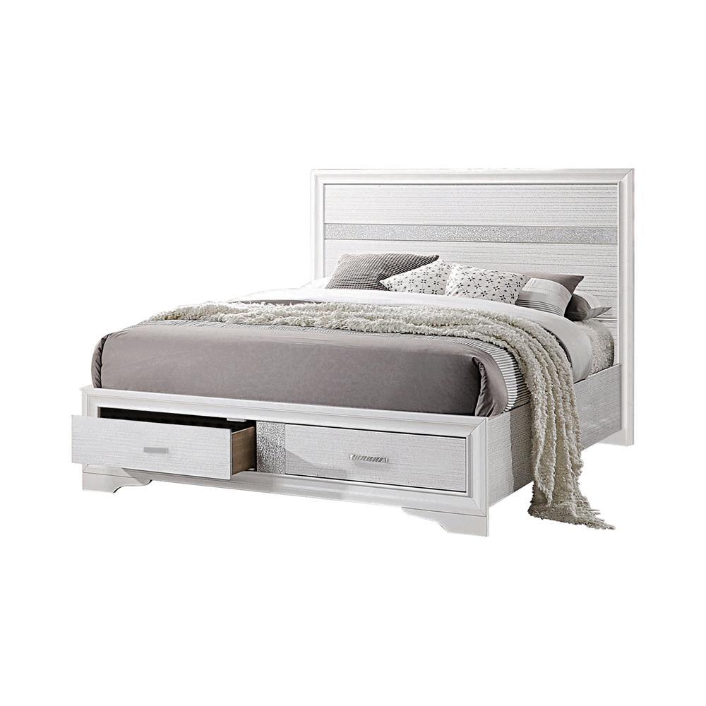 Miranda Queen 2-drawer Storage Bed White. Picture 2