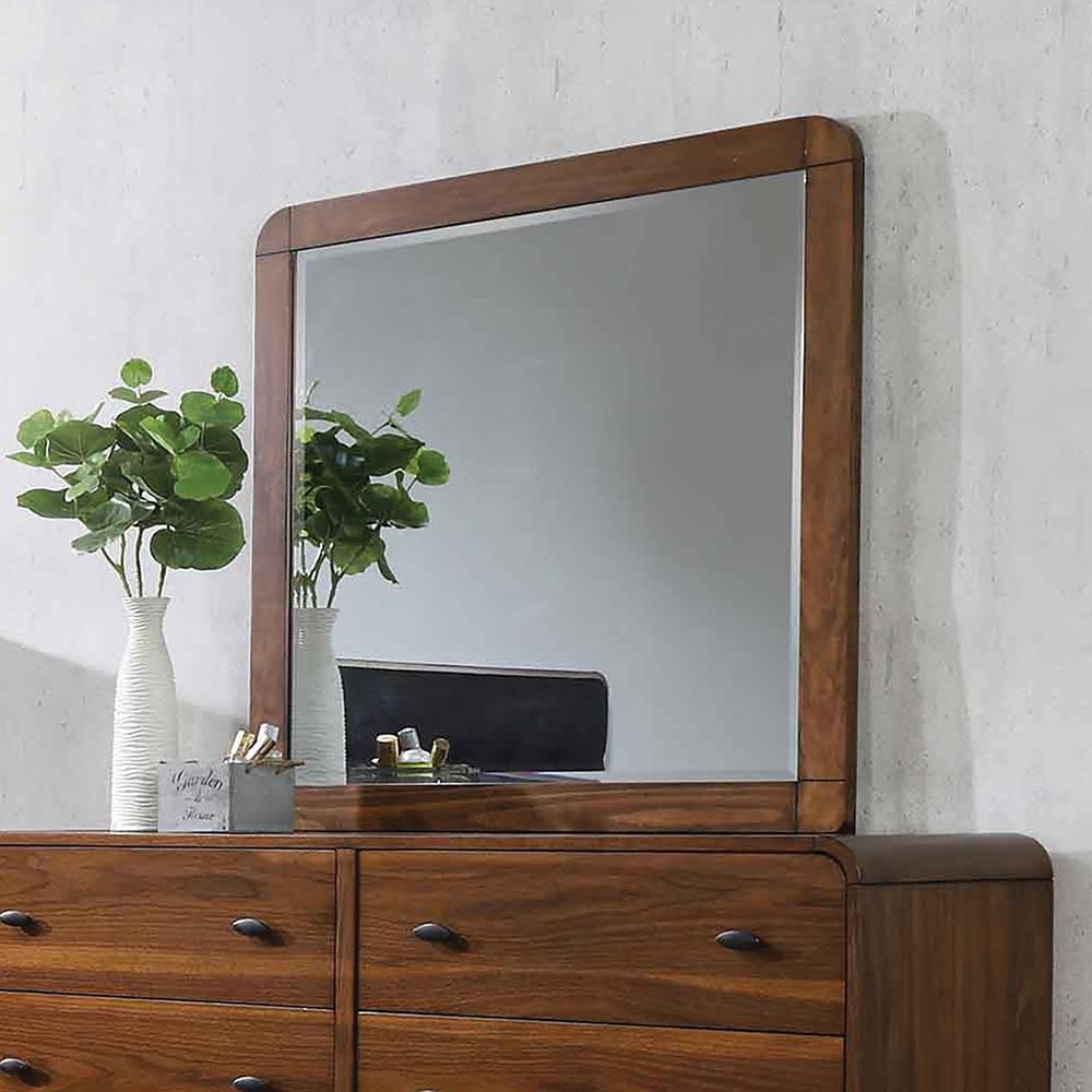 Robyn Rectangular Dresser Mirror Dark Walnut. Picture 1