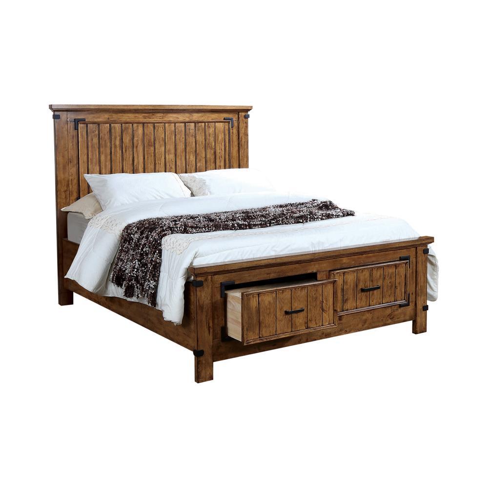 Brenner Eastern King Storage Bed Rustic Honey. Picture 2