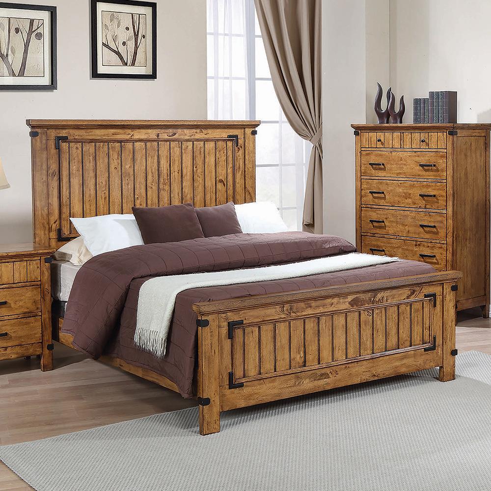Brenner Full Panel Bed Rustic Honey. Picture 1