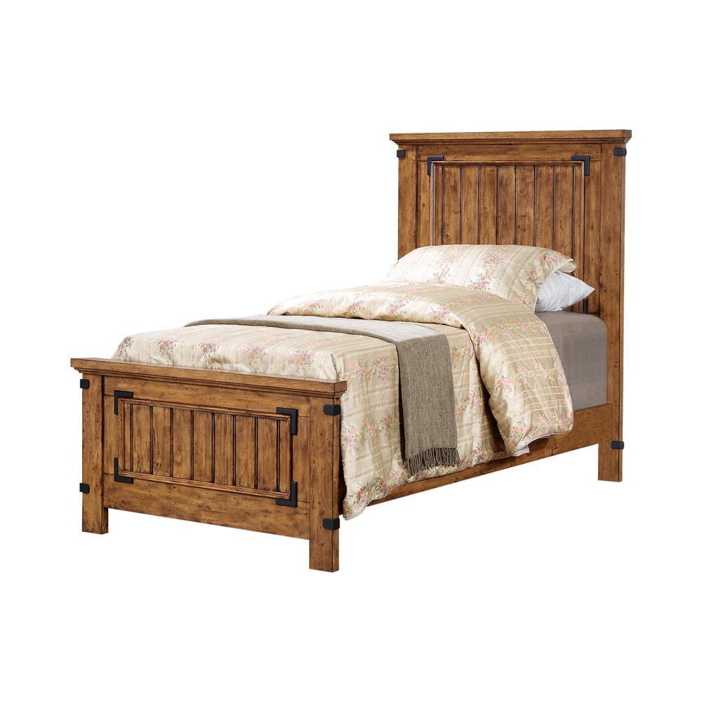 Brenner Twin Panel Bed Rustic Honey. Picture 2