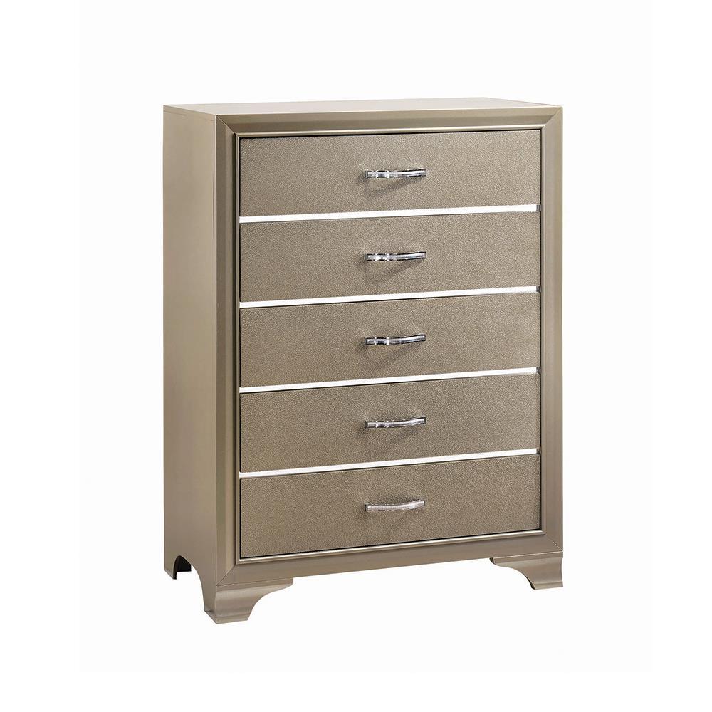 Beaumont 5-drawer Rectangular Chest Champagne. Picture 1