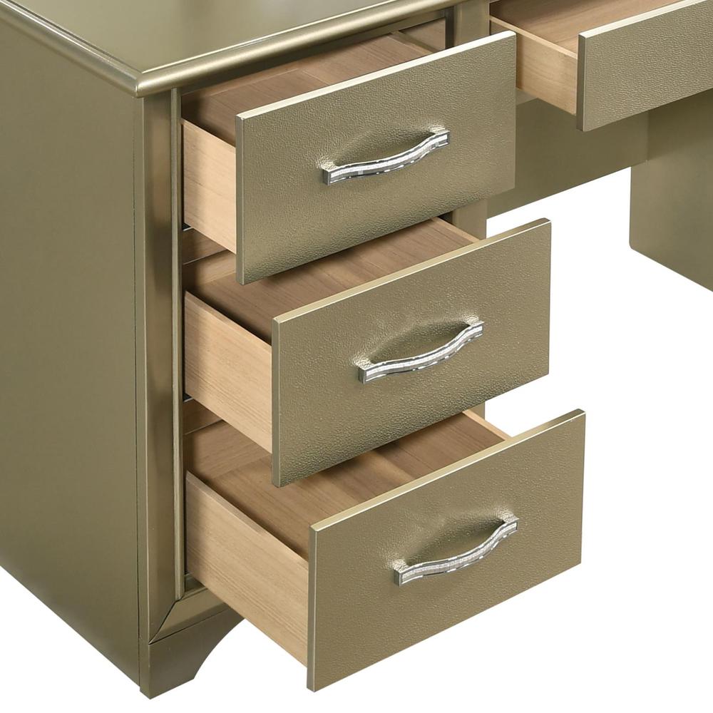 Beaumont 7-drawer Vanity Desk with Lighting Mirror Champagne. Picture 3