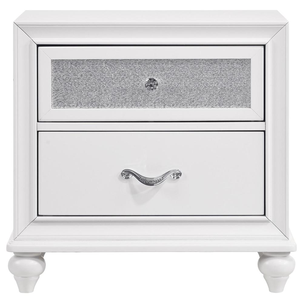 Barzini 2-drawer Nightstand White. Picture 3