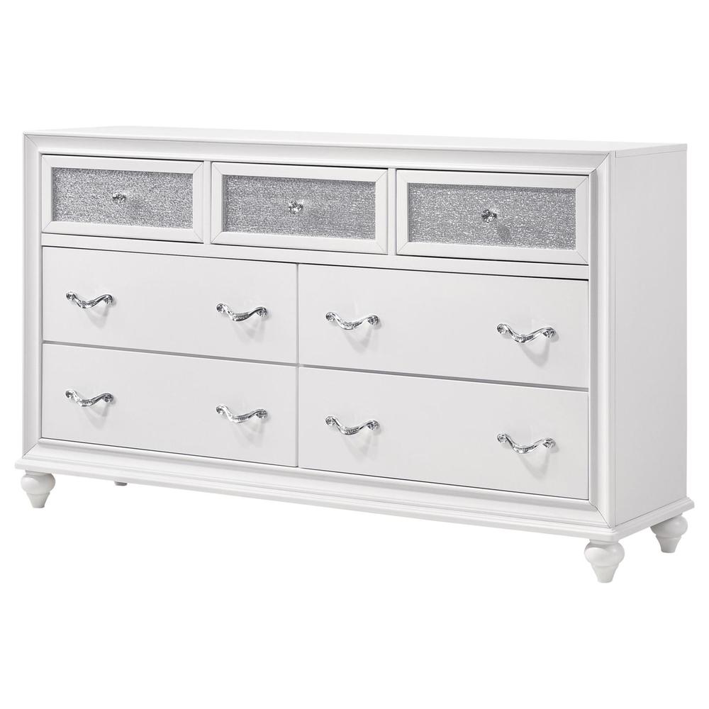 Barzini 7-drawer Dresser White. Picture 4