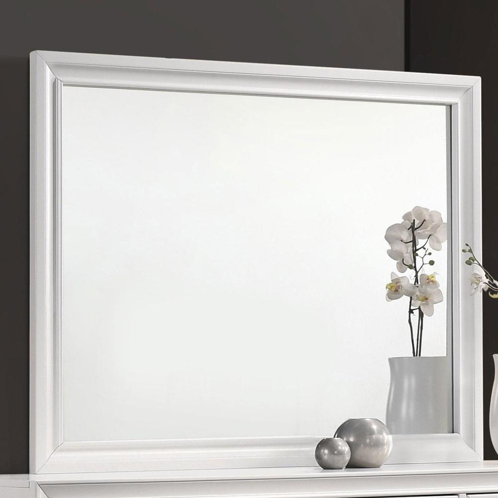 Barzini Rectangle Dresser Mirror White. Picture 2