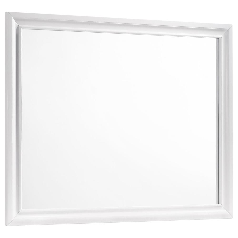 Barzini Rectangle Dresser Mirror White. Picture 1