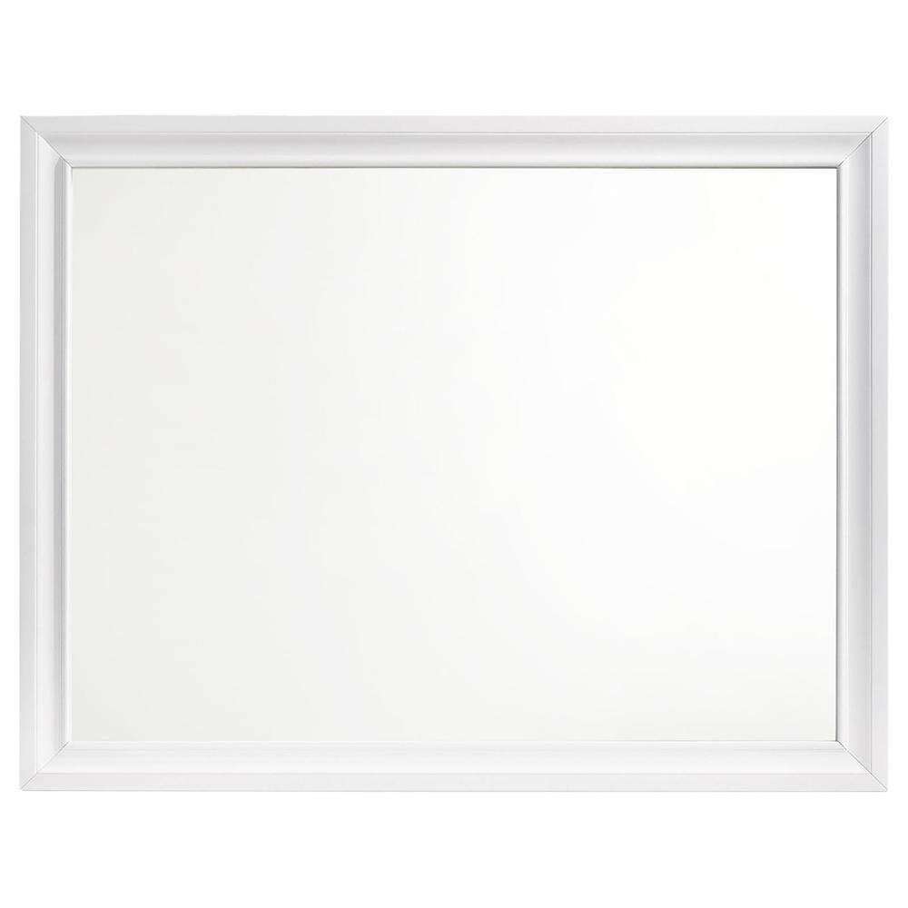 Barzini Rectangle Dresser Mirror White. Picture 3