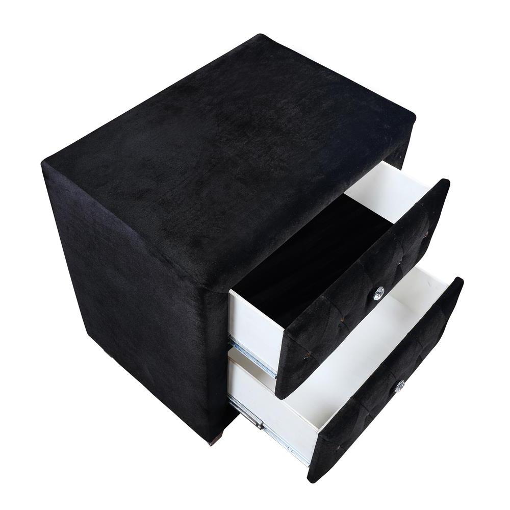 Deanna 2-drawer Rectangular Nightstand Black. Picture 11