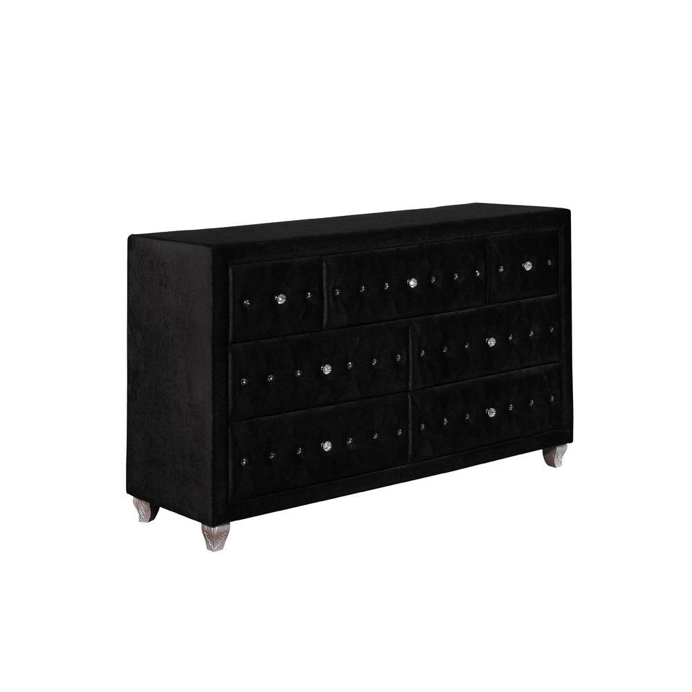 Deanna 7-drawer Rectangular Dresser Black. Picture 2