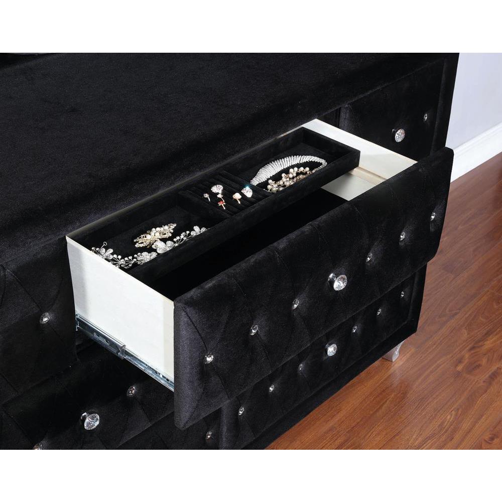 Deanna 7-drawer Rectangular Dresser Black. Picture 3