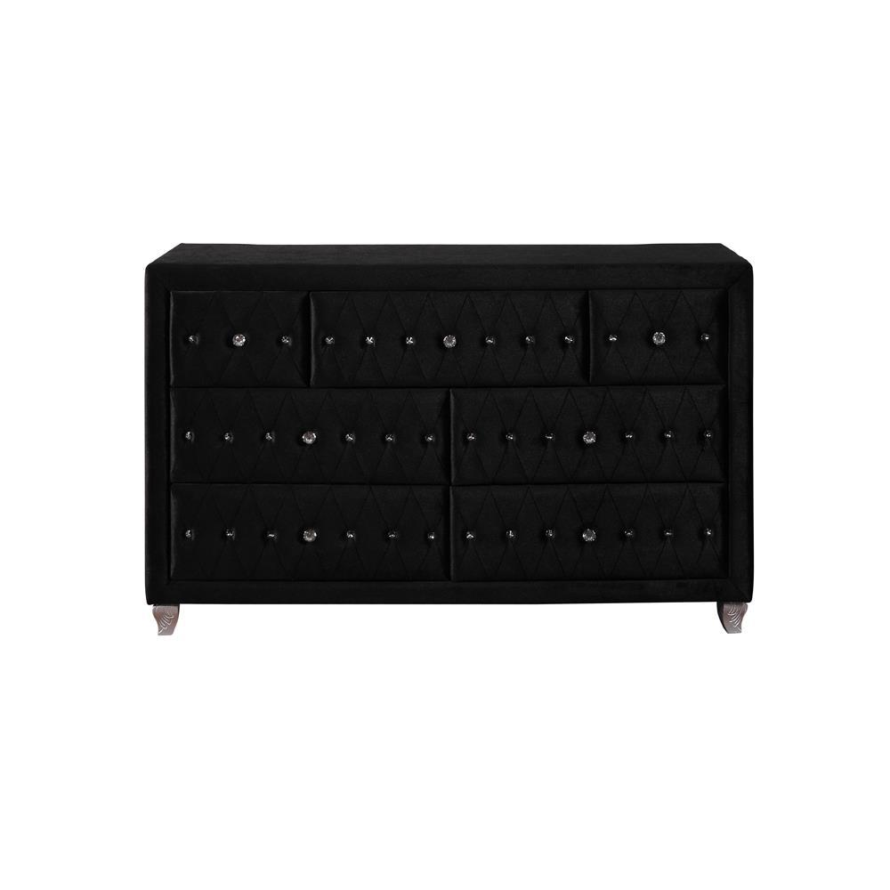 Deanna 7-drawer Rectangular Dresser Black. Picture 6