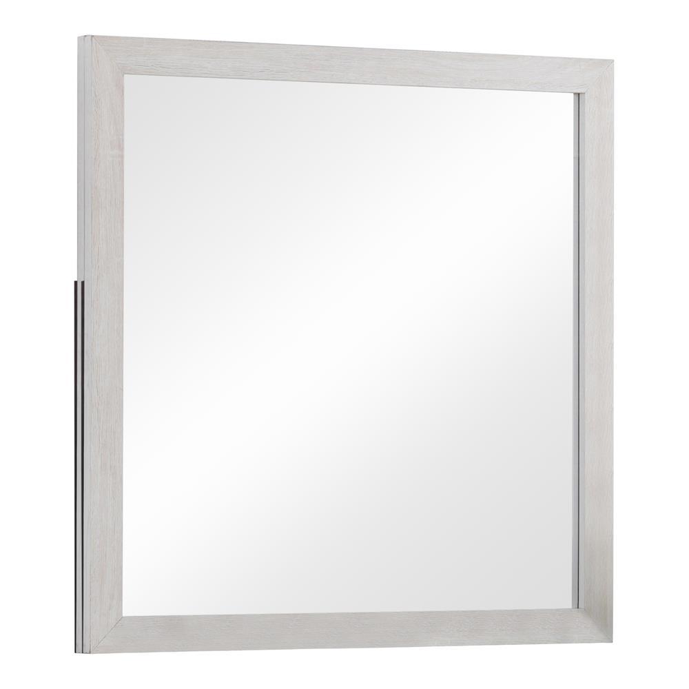 Brantford Rectangle Dresser Mirror Coastal White. Picture 1