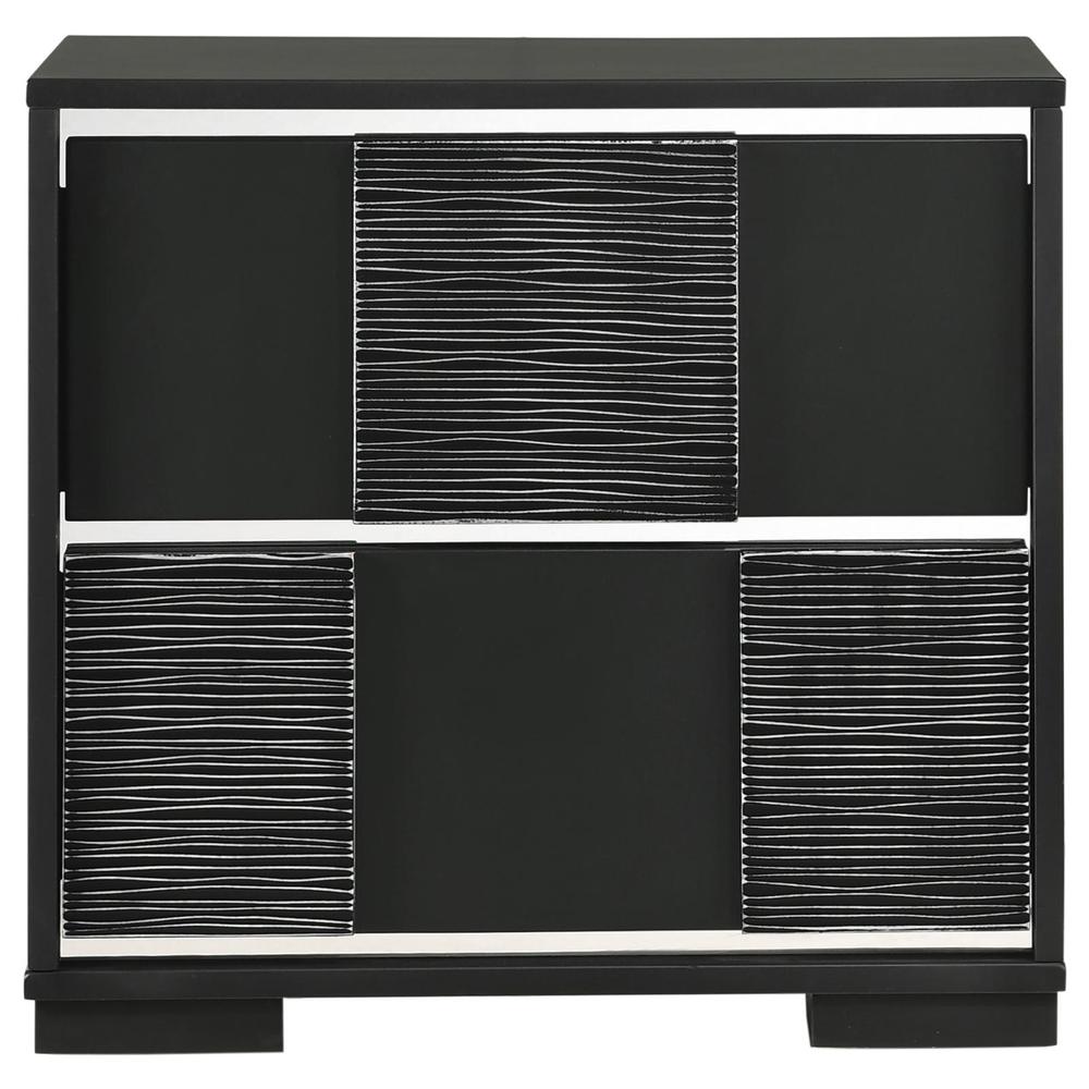 Blacktoft 2-drawer Nightstand Black. Picture 2