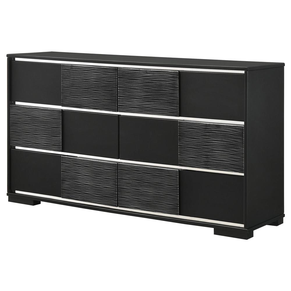 Blacktoft 6-drawer Dresser Black. Picture 4