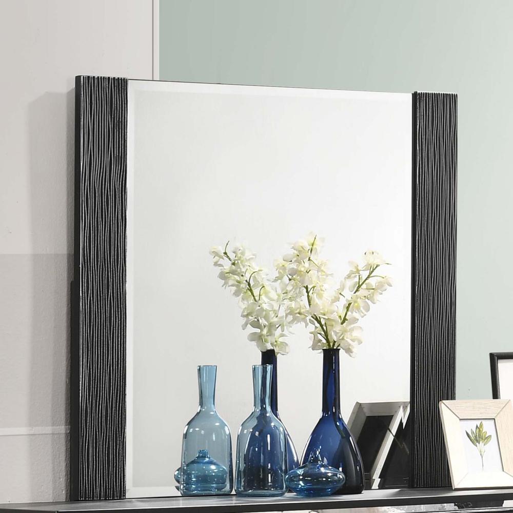 Blacktoft Rectangle Dresser Mirror Black. Picture 1