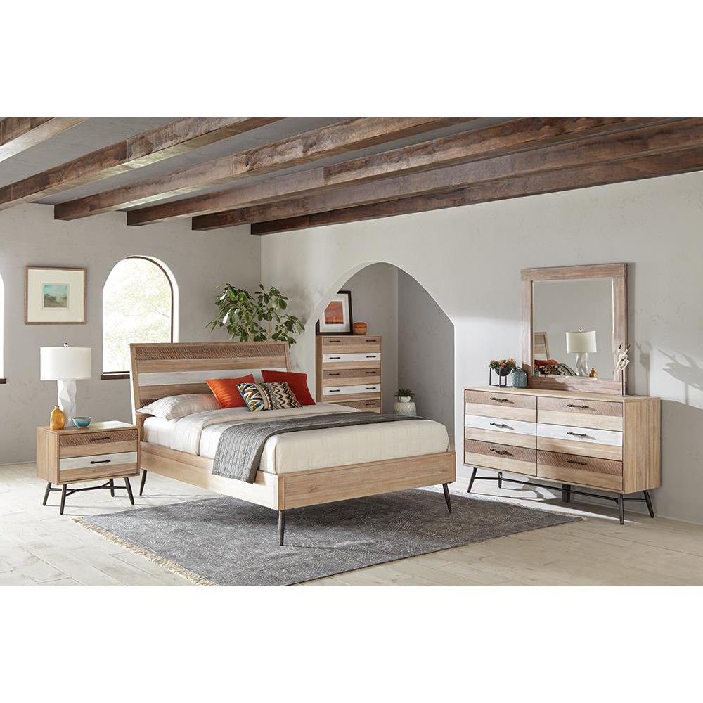 Marlow Queen Platform Bed Rough Sawn Multi. Picture 4